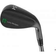 [아마존베스트]Lucky Wedges Black 54 Degree Gap Wedge - 12 Degrees Bounce, 35.125 Regular Flex Steel Shaft, Forged Soft Carbon Steel, Right Handed, Soft Grips