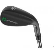 [아마존베스트]Lucky Wedges Black 60 Degree Lob Wedge - 10 Degrees Bounce, 35 Regular Flex Steel Shaft, Forged Soft Carbon Steel, Right Handed, Soft Grips