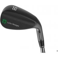 Lucky Wedges Black 58 Degree Flop Wedge - 10 Degrees Bounce, 35 Regular Flex Steel Shaft, Forged Soft Carbon Steel, Right Handed, Soft Grips