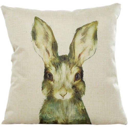  Kissenbezug 45 x 45 cm Tier Kaninchen kopfkissenbezuege Sofa Taille Lendenkissen Home Decor LuckyGirls