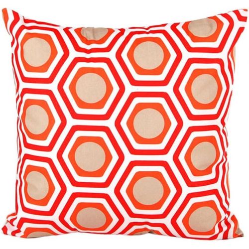  LuckyGirls Kissenbezug 45 x 45 cm Geometrische Form Sofa Bett Auto Home Decor Festival Kissenhuelle (Orange)