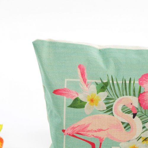  LuckyGirls Kissenbezug 43 x 43 cm Blumen Gras Muster Sofa Bett Auto Home Decor Festival Kissenhuelle Kopfkissenbezug (D)