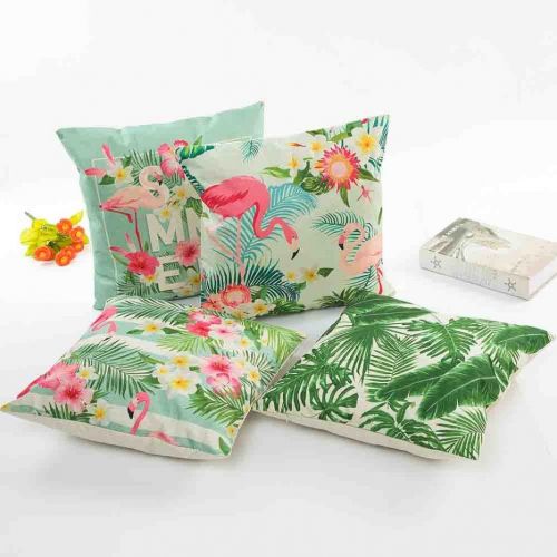  LuckyGirls Kissenbezug 43 x 43 cm Blumen Gras Muster Sofa Bett Auto Home Decor Festival Kissenhuelle Kopfkissenbezug (D)