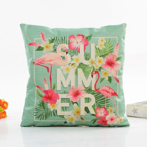  LuckyGirls Kissenbezug 43 x 43 cm Blumen Gras Muster Sofa Bett Auto Home Decor Festival Kissenhuelle Kopfkissenbezug (D)