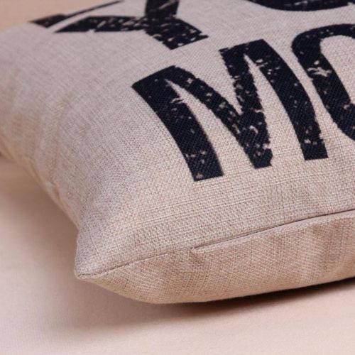  LuckyGirls Kissenbezug 45 x 45 cm Love you more Baumwolle Leinen kissenhuelle Car Bett Sofa Taille Wurf Kopfkissenbezug Pillow Cover