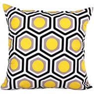 Lucky Girls Cushion Cover Geometric Print Sofa Bed Car Home Decor Festival Cushion Cover 45?x 45?cm, yellow