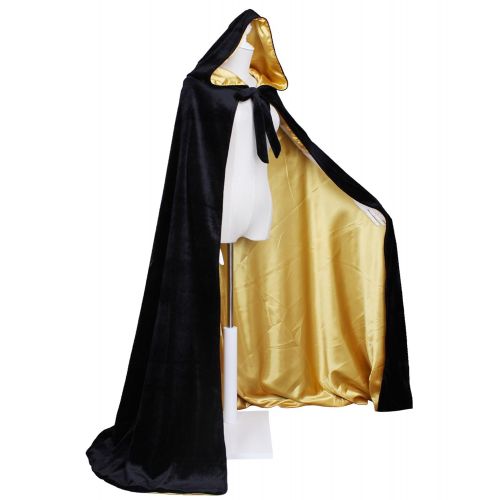  LuckyMjmy Velvet Renaissance Medieval Cloak Cape Lined with Satin