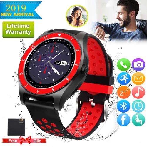  Luckymore Smart Watch,Smartwatch for Android Phones, Smart Watches Touchscreen with Camera Bluetooth Watch Phone with SIM Card Slot Watch Cell Phone Compatible Android Samsung iOS i Phone X