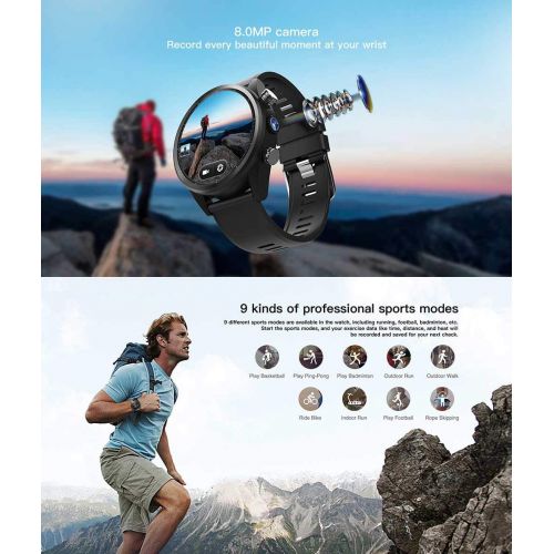  Luckyruby luckyruby Kospet Hope Lite 4G Smartwatch Phone 1.39 inch Android 7.1 MTK6739 Quad Core 1.25GHz IP67 Waterproof 620mAh Built-in Pedometer 8.0MP Camera Heart Rate Monitor Fitness Tra