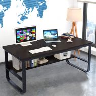 Lucoo Laptop Table Computer Desk Home Desk Student Writing Desktop Desk Adjustable Side Table Home Mobile Table Tray Desk Modern Economic Computer Desk (Black)
