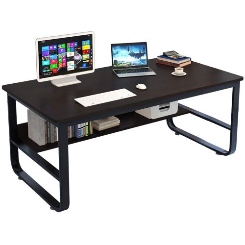  Lucoo Laptop Table Computer Desk Home Desk Student Writing Desktop Desk Adjustable Side Table Home Mobile Table Tray Desk Modern Economic Computer Desk (Black)