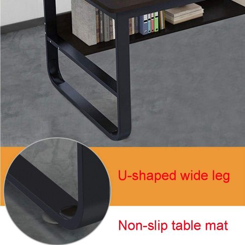  Lucoo Laptop Table Computer Desk Home Desk Student Writing Desktop Desk Adjustable Side Table Home Mobile Table Tray Desk Modern Economic Computer Desk (Black)