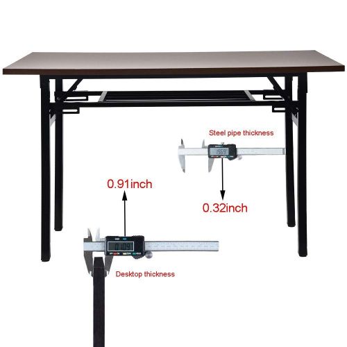  Lucoo Laptop Desk, Mobile Laptop Computer Desk Folding Computer Desk Portable Standing Desk Writing Table for Home Office Study 80cm40cm (Wine)