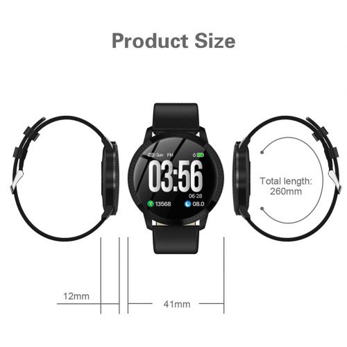  Lucun Smart Watch Fitness Tracker, Heart Rate Monitor Watch with Color Screen, IP67 Waterproof Auto Wake Screen Smartwatches for Men Women