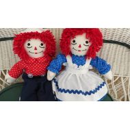 /LucyKRagdolls Handmade Raggedy Ann and Andy dolls 15 inch Traditional Personalized Custom Handmade Small Ann and Andy