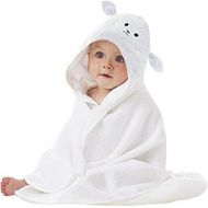 [아마존베스트]Lucylla Organic Bamboo Baby Hooded Towel with Bonus Wash Glove | Ultra Soft and Super Absorbent Toddler Hooded Bath Towel with Cute Lamb Face Design | Great Infant/Newborn Shower Present f