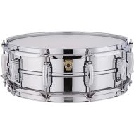 Ludwig LM400 Smooth Chrome Plated Aluminum 5 x 14 Inches Snare Drum with Imperial Lugs and Supra-Phonic Strainer