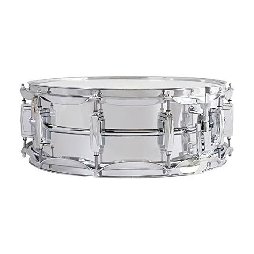  Ludwig LM400 Smooth Chrome Plated Aluminum 5 x 14 Inches Snare Drum with Imperial Lugs and Supra-Phonic Strainer