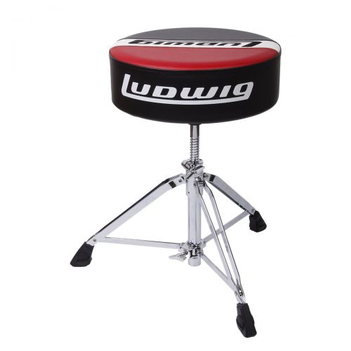  Ludwig Atlas Classic Drum Throne - Round, Red/Black