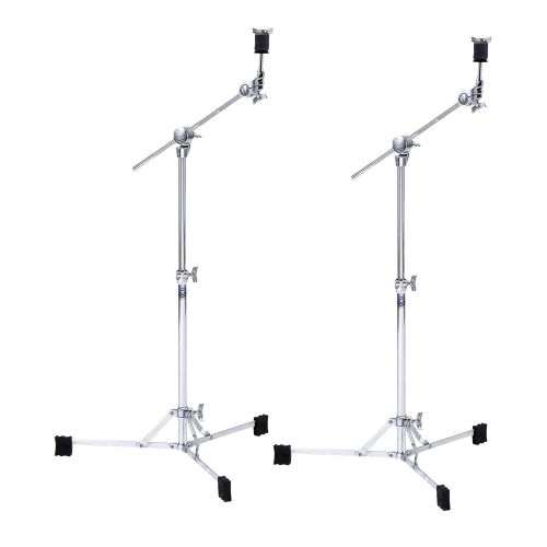  Ludwig Atlas Classic Flat Base Boom Cymbal Stand (2 Pack Bundle)