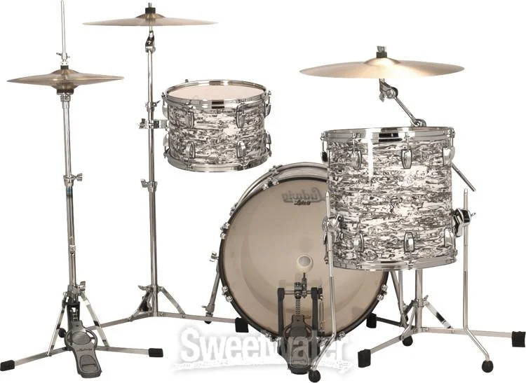  Ludwig Classic Maple Downbeat 3-piece Shell Pack - White Abalone