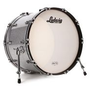 Ludwig Classic Maple Bass Drum - 14 x 22 inch - Silver Sparkle Wrap