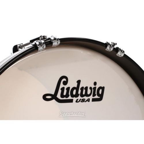  Ludwig Classic Maple Bass Drum - 14 x 22 inch - Silver Sparkle Wrap