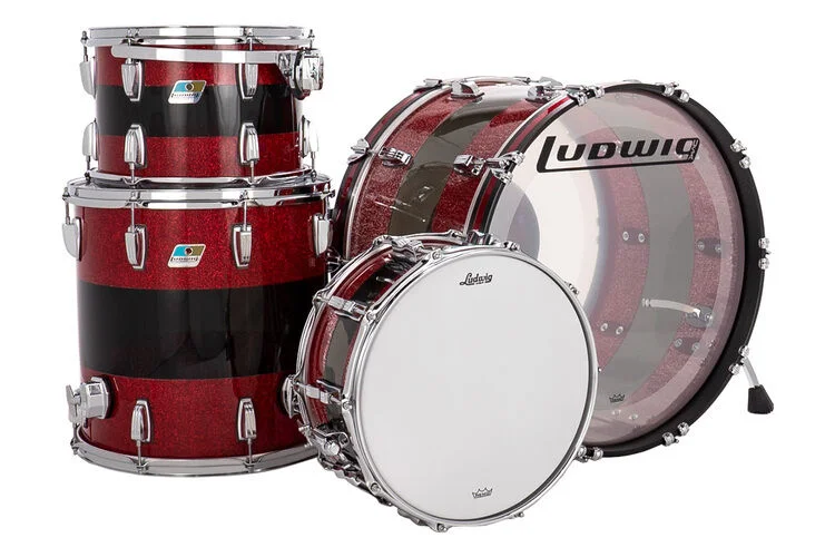  Ludwig 50th-anniversary Vistalite Pro Beat 3-piece Shell Pack - Pattern 