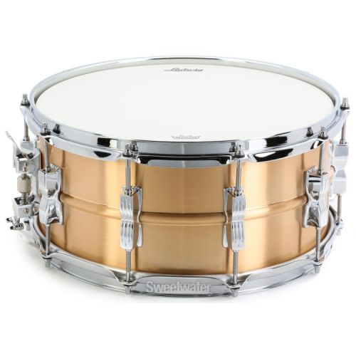  Ludwig Acro Brass Snare Drum - 6.5 x 14-inch - Brushed