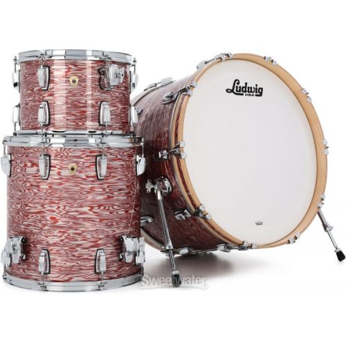  Ludwig Classic Maple Pro Beat 3-piece Shell Pack - Vintage Pink Oyster Demo