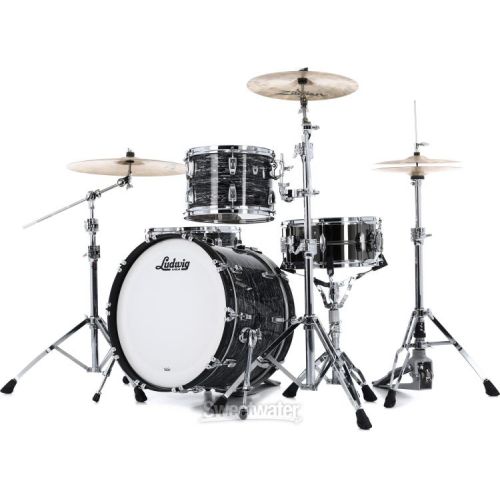  Ludwig Classic Oak Fab 22 3-piece Shell Pack - Vintage Black Oyster