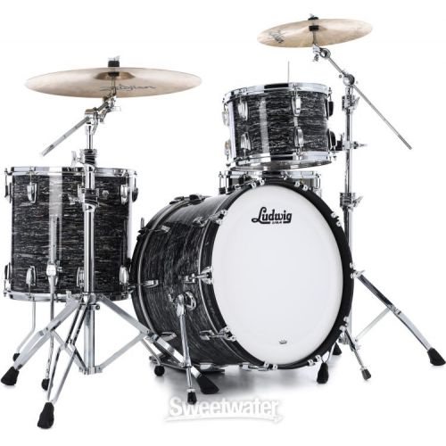  Ludwig Classic Oak Fab 22 3-piece Shell Pack - Vintage Black Oyster