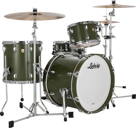  Ludwig Classic Maple Downbeat 3-piece Shell Pack - Heritage Green