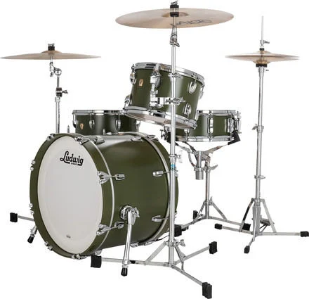  Ludwig Classic Maple Downbeat 3-piece Shell Pack - Heritage Green