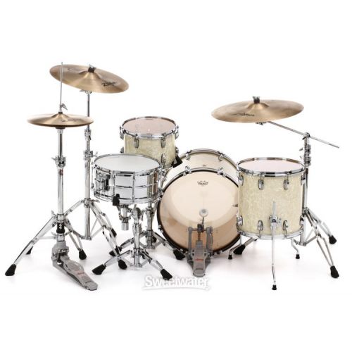  Ludwig Classic Maple Downbeat 3-piece Shell Pack - Vintage White Marine