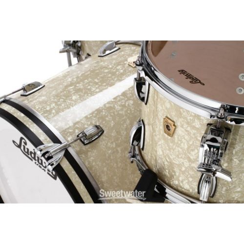  Ludwig Classic Maple Downbeat 3-piece Shell Pack - Vintage White Marine