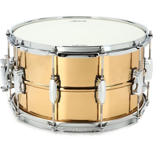  Ludwig Smooth Bronze Snare Drum - 8 x 14-inch - Polished