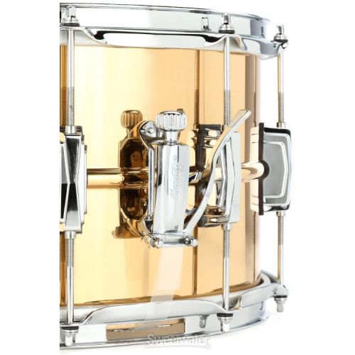  Ludwig Smooth Bronze Snare Drum - 8 x 14-inch - Polished