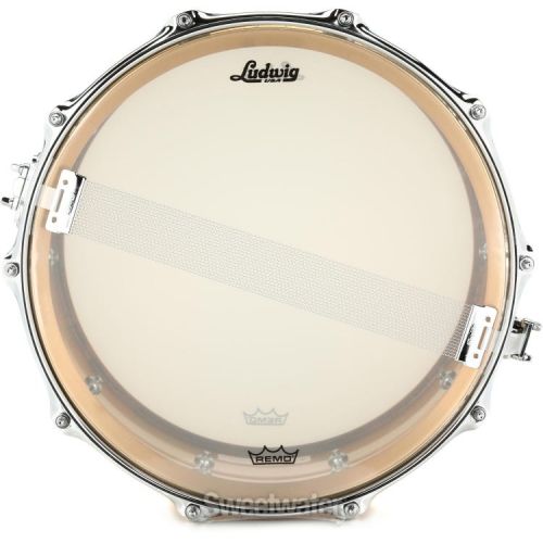  Ludwig Smooth Bronze Snare Drum - 8 x 14-inch - Polished