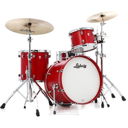  Ludwig NeuSonic 3-piece Shell Pack - Satin Diablo Red