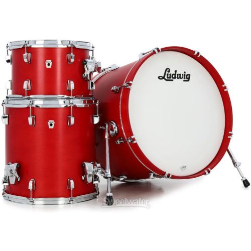  Ludwig NeuSonic 3-piece Shell Pack - Satin Diablo Red