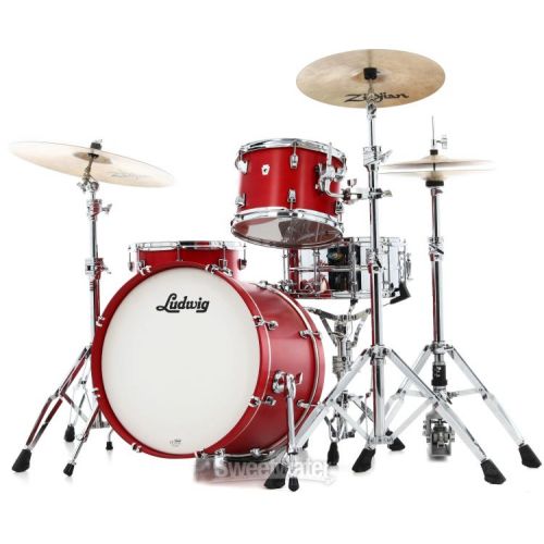  Ludwig NeuSonic 3-piece Shell Pack - Satin Diablo Red