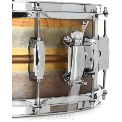  Ludwig Raw Bronze Snare Drum with Imperial Lugs - 6.5 x 14-inch - Raw Patina