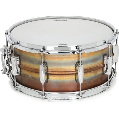  Ludwig Raw Bronze Snare Drum with Imperial Lugs - 6.5 x 14-inch - Raw Patina