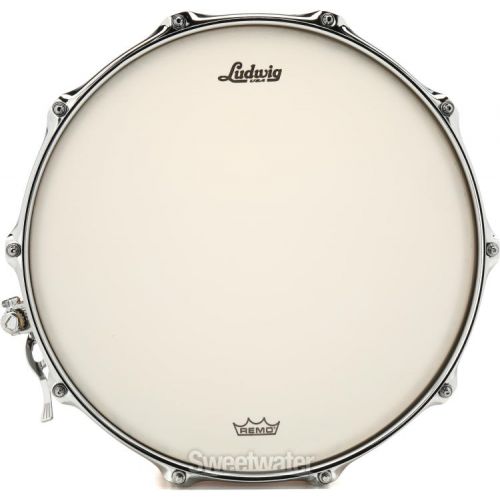  Ludwig Hammered Bronze Snare Drum - 8 x 14-inch - Polished