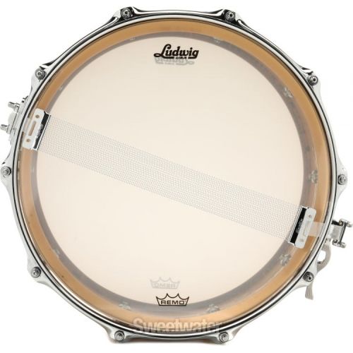  Ludwig Hammered Bronze Snare Drum - 8 x 14-inch - Polished