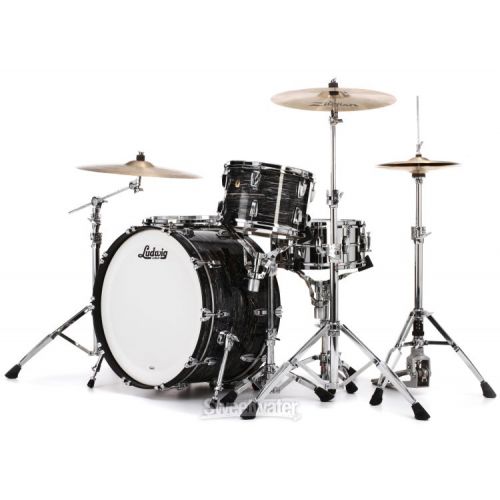  Ludwig Classic Maple Pro Beat 3-piece Shell Pack - Vintage Black Oyster Pearl