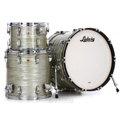  Ludwig Classic Maple Fab 3-piece Shell Pack - Olive Oyster