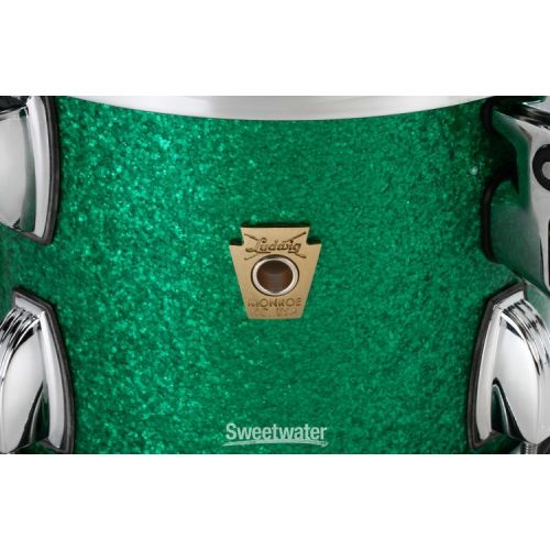  Ludwig Classic Maple Mounted Tom - 7 x 8 inch - Green Sparkle