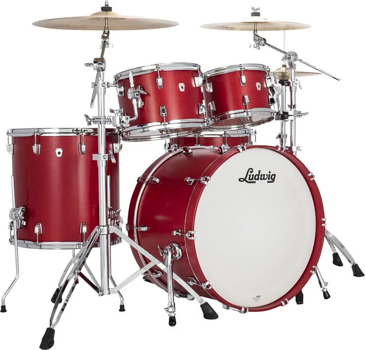  Ludwig NeuSonic 4-piece Shell Pack - Satin Diablo Red